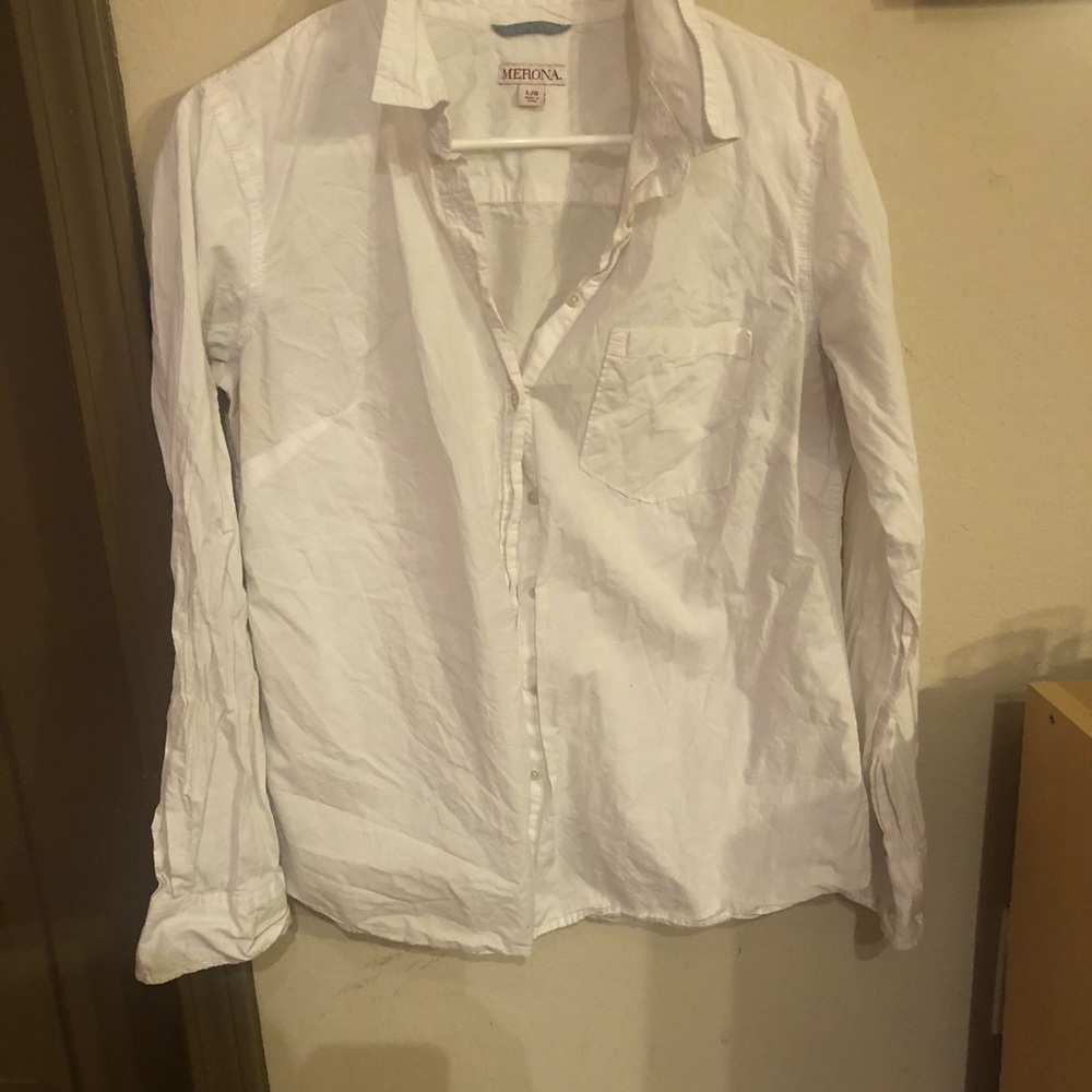 White button down